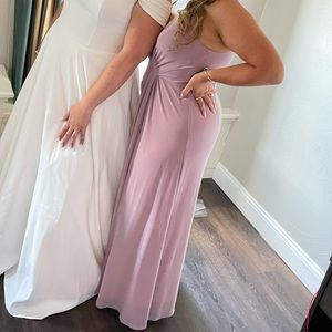 DAVIDS BRIDAL DUSTY ROSE BRIDESMAID DRESS LIKE NEW